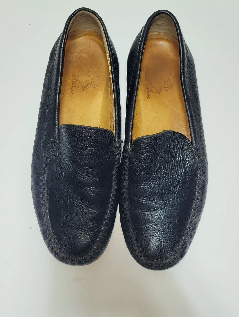 Arnold Palmer Augusta Collection Black Leather Slip-On Loafers